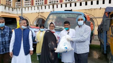 Photo of The MP couple provided food aid to 10,000 poor people in Laxmipur